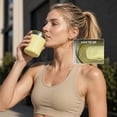 thumbnail image 5 of Ozark Trail 10oz Ceramic Lined Stainless Steel Lowball Tumbler with Magnetic Tritan Transparent Slider Lid, Yellow, 5 of 17