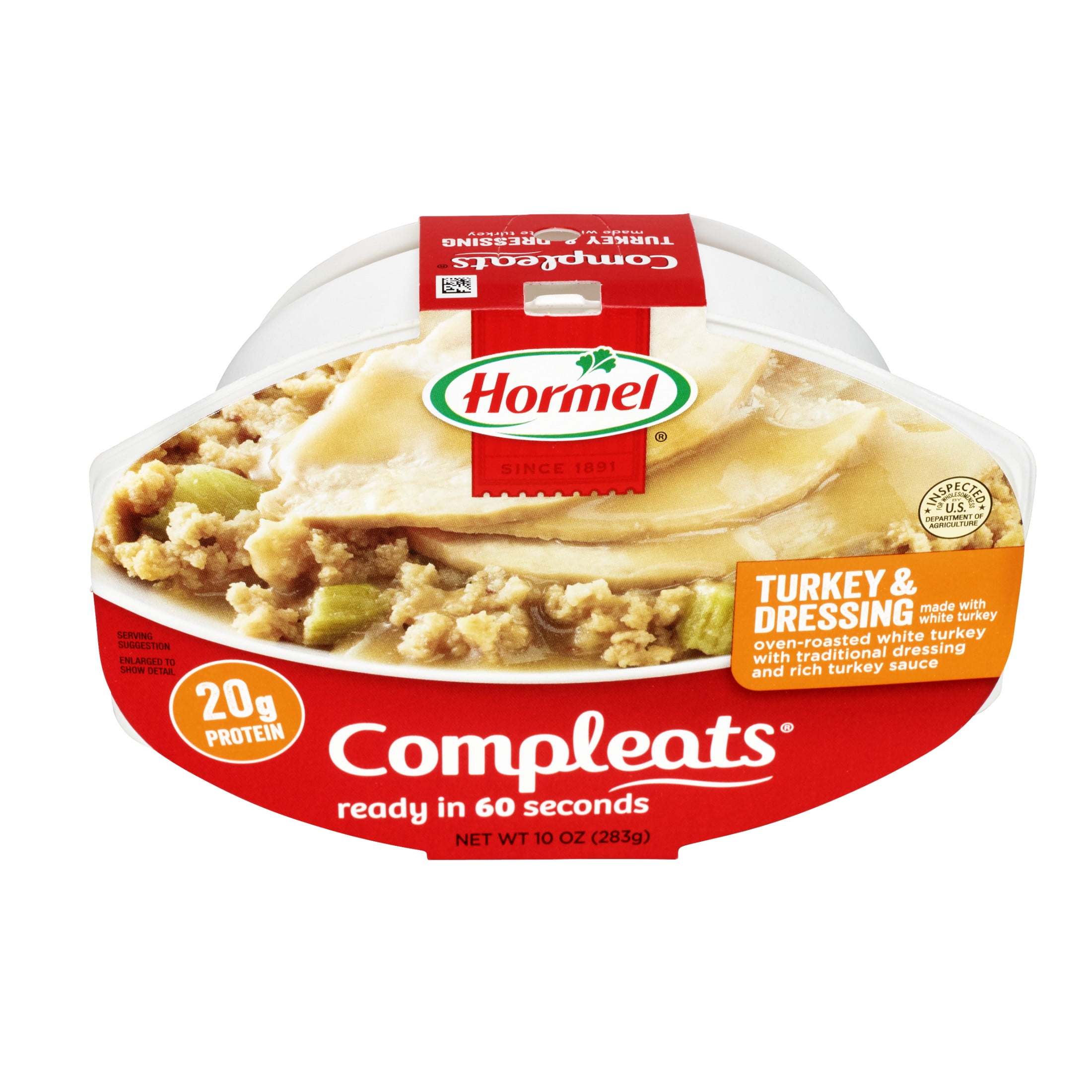 (2 pack) HORMEL COMPLEATS Turkey & Dressing, Shelf Stable, 10 oz Plastic Tray