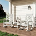 thumbnail image 4 of Riedhoff Outdoor Adult Rocking Chair,  Wood Texture, 35.04 x 24.01 x 40.16”, White, Set of 1, 4 of 8