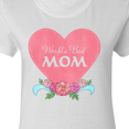 thumbnail image 4 of Inktastic World's Best Mom in Pink Heart with Flowers Women's T-Shirt, 4 of 5