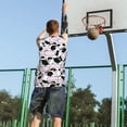 thumbnail image 5 of Honeii Cute Animal with Cow print basktball shirt for men and women, Unisex basketball jersey for Theme party-Medium, 5 of 6