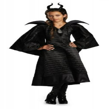 Disguise Disney Maleficent Movie Christening Black Gown Girls Deluxe Costume, Medium/7-8