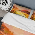 thumbnail image 4 of Designart 'Colorful Yellow Red Floral Background' Traditional Duvet Cover Set, 4 of 4