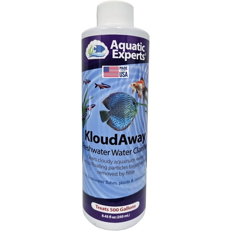 KloudAway Freshwater Aquarium Water Clarifier - Clears Cloudy Water, Water Clarifier for Fish Tank, Made in USA (250 mL)