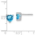 thumbnail image 2 of Primal Gold 14 Karat White Gold Heart Blue Topaz Earrings, 2 of 4