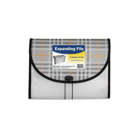 C-Line 13-Pocket Expanding File Plaid Fashion Series, 1/EA, 58312