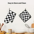 thumbnail image 6 of Psychedelic Wavy Chessboard Oven Mitts and Pot Holders Sets Hot Pads Heat Resistant Gloves Oven Mitten for Baking Kitchen Bakeware Cooking BBQ, 6 of 6