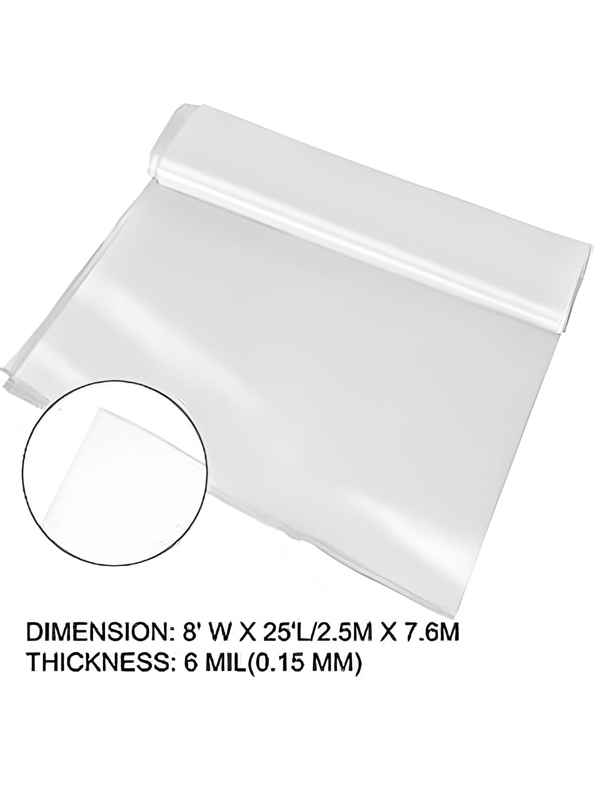 VEVOR Greenhouse Film, Greenhouse Polyethylene Film 8x25 ft Greenhouse Plastic