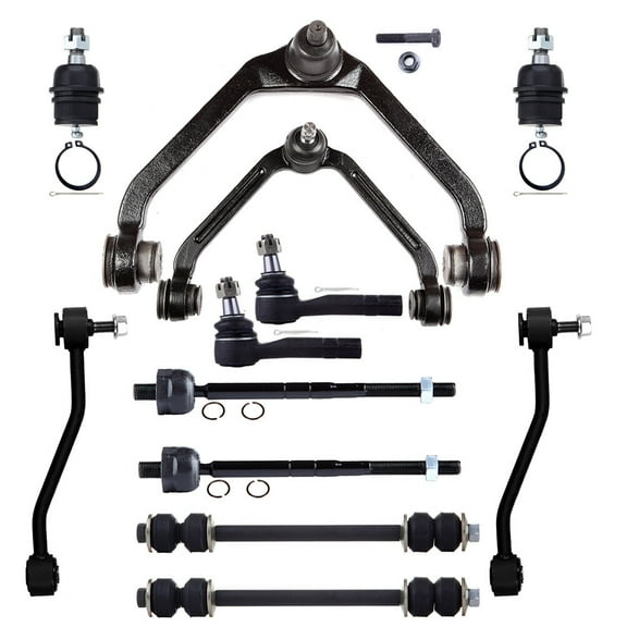 SCITOO 12pcs Suspension Kit 2 Rear 2 Front Sway Bar End Link 2 Lower Ball Joints 2 Upper Control Arm 2 Outer 2 Inner Tie Rod End fit 1995-2001 for Ford EXPLORER 2004-2011 for Ford RANGER