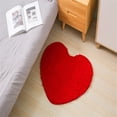 thumbnail image 4 of Kmbangi Floor Mat+Anti-Slip Solid Color Heart-Shaped Carpet Footcloth, 4 of 7