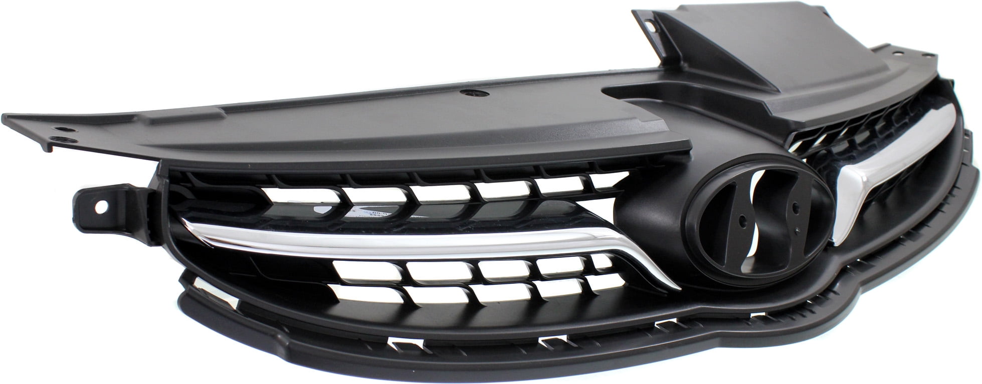 Grille Assembly Compatible With 2011-2013 Hyundai Elantra Paintable Shell and Insert