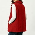 thumbnail image 5 of Perfectbot Women Fleece Sherpa Vest, Lapel Collar Button Down Fall Winter Thermal Waistcoat Layering Outerwear, 5 of 7