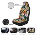 thumbnail image 5 of Uorisanigo Car Seat Covers Hawaiian Flowers Print Waterproof Front Seat Covers Removable Automotive Accessories Stretch Polyester Fabric Cover Universal for Auto Truck Van SUV 2 Pcs, 5 of 7