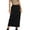 Black, variant on JNGSA Women's Comfy Stretch Denim Skirt High Waist Solid Color Skirt with Pockets Wrap Bodycon Button Long Jean Skirt Black