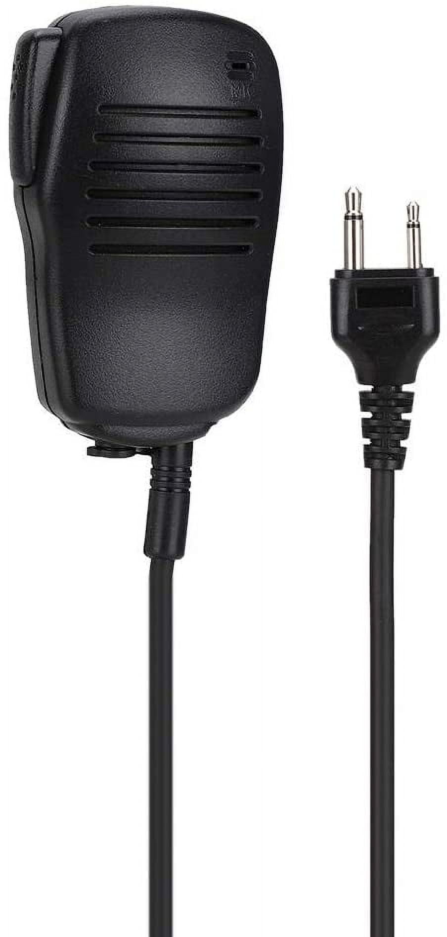 WYJ Speaker Mic Walkie Talkie Handheld Speaker Mic for ICOM for Cobra for Maxon for Midland for Vertex for Uniden etc, Shoulder Microphone with 360 Degree Rotatable Clip & 3.5mm EarpieceJack-0614