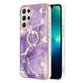thumbnail image 2 of SaniMore for Samsung Galaxy S23 Ultra 6.8" 2023 Case with 360 Degree Rotating Metal Ring Shockproof TPU Backplane Marble Pattern Luxury Fashion Anti-drop Cover For Galaxy S23 Ultra, Darkpurple, 2 of 4