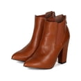thumbnail image 5 of Breckelles Nina-25 New Women Pointy Toe Chunky Heel Chelsea Riding Ankle Bootie, 5 of 5