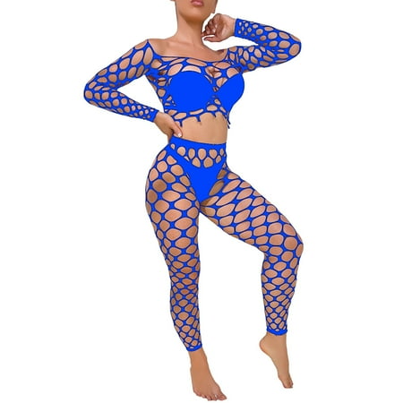 Yuhangmm Women s Lingerie Long Sleeved Mesh Suit plus Size Corsets for Women Lingerie
