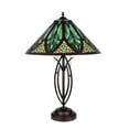 thumbnail image 6 of CHLOE Lighting Retro-Style Stained Glass 2-Light Table Lamp 18" Shade, 6 of 7