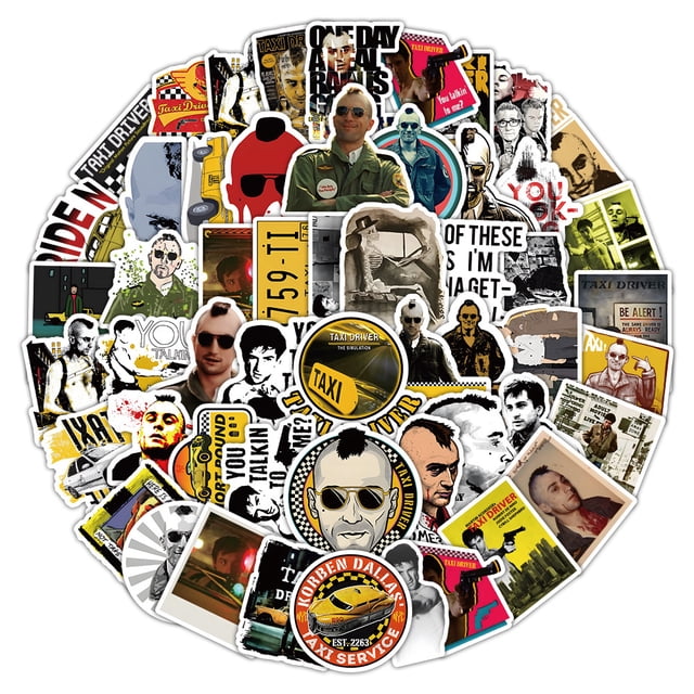 Calcomanías de vinilo Stickers Collection Taxi Driver, 50 unidades