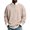 Khaki, variant on LYSMORA Men's Contrast Collar Cuff Waffle Knit Quarter Zip Pullover Sweatshirt, Fake Two Piece Loose Long Sleeve Casual Athletic Tops