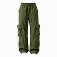 thumbnail image 5 of CQONEPT Cargo Pants for Women High Waist Baggy Casual Baggy Comfy Parachute Trousers Loose Fit Y2k Streetwear Hiking Pant with Pockets XL, 5 of 7