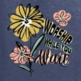 thumbnail image 6 of Wild Bobby Worship While You Wait Sunflower Pink and Yellow Inspirational/Christian Men Tee, Vintage Heather Navy, XX-Large, 6 of 6