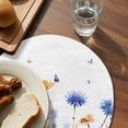 thumbnail image 3 of Spring Floral Round 15 Inch Placemats Set of 4, Elegant Butterfly Summer Botanical HeatResistant Non Slip Place Mats for Dining Table, Wipeable Braided Kitchen Table Mats for Housewarming, 3 of 9