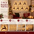 thumbnail image 4 of LED Reindeer Wall Decorations, 7pcs Lighted Holiday Wall Lights, Warm Festive Indoor Display for Living Room, Bedroom, Hallway, Entryway and Party Decor, Brown-B-5.9in, 4 of 8