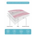 thumbnail image 5 of Quilts Full Size Bedding Set, Pink Gray White Lightweight Quilted Comforter, Contemporary Simple Abstract Mottled Soft Reversible Bedspread Coverlet with Pillow Covers for All Season, 78" x 90", 5 of 7