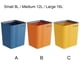 thumbnail image 4 of Yuarrent Cubo de basura de Hotel para el hogar de 2 piezas, cesto de basura portátil para baño y cocina, cubo de basura de forma cuadrada de gran Almacenamiento y organización del hogar Amarillo M Yuarrent HA084658-08, 4 of 6