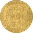 thumbnail image 1 of Ahgly Company Indoor Round Oriental Brown Traditional Area Rugs, 4' Round, 1 of 4