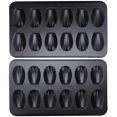 thumbnail image 1 of 2 Pack Nonstick Madeleine Pan, 12-cup Heavy Duty Shell Shape Baking Cake Mold Pan., 1 of 5