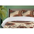 thumbnail image 2 of Ambesonne Boho Duvet Cover Set, Bohemian Geometric Elements, Calking, Redwood Blue Grey Beige, 2 of 4