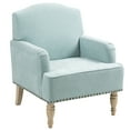 thumbnail image 2 of Jopath Accent Chairs Upholstered Armchair Modern Arm Chair Comfy Single Sofa With Retro Wooden Legs & Nailhead Trim For Bedroom Living Room, Holds 300lbs Light Blue, 2 of 11