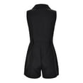 thumbnail image 5 of Women's Fashionable Spring And Summer Temperament Commuting V Neck Can Tie Belt Jumpsuit Womens Casual Jumpsuit Tube Rompers for Women Denim Pantsuit for Women Prom Jumpsuits And Rompers for Juniors, 5 of 8
