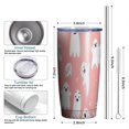 thumbnail image 6 of 20oz Tumblers Halloween Ghosts with Boo Stainless Steel Vacuum Insulated Double Wall Travel Tumbler Cups Mug with Lid and Straw,Cleaning Brush for Cold & Hot Drinks, 6 of 7