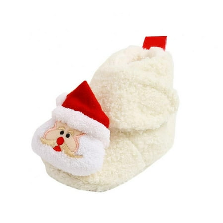 

Christmas Baby Slippers Girls Boys Booties Warm Baby Footwear Pre-walkers