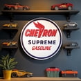 thumbnail image 3 of American Art Decor Chevron Supreme Gasoline Metal Sign 30" - Vintage Wall Art Decor, 3 of 9