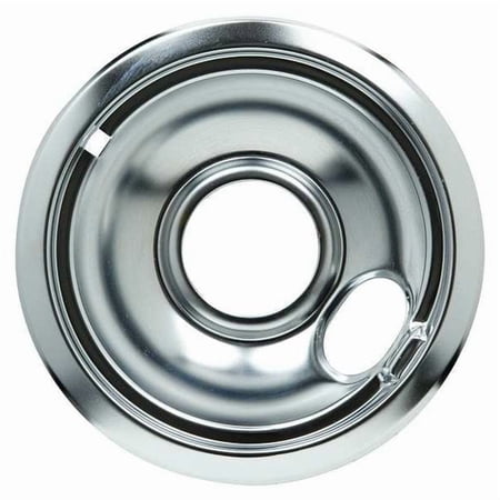 Whirlpool W10196406 Range Drip Pan, 6-in (Chrome) Genuine Original Equipment Manufacturer (OEM) Part