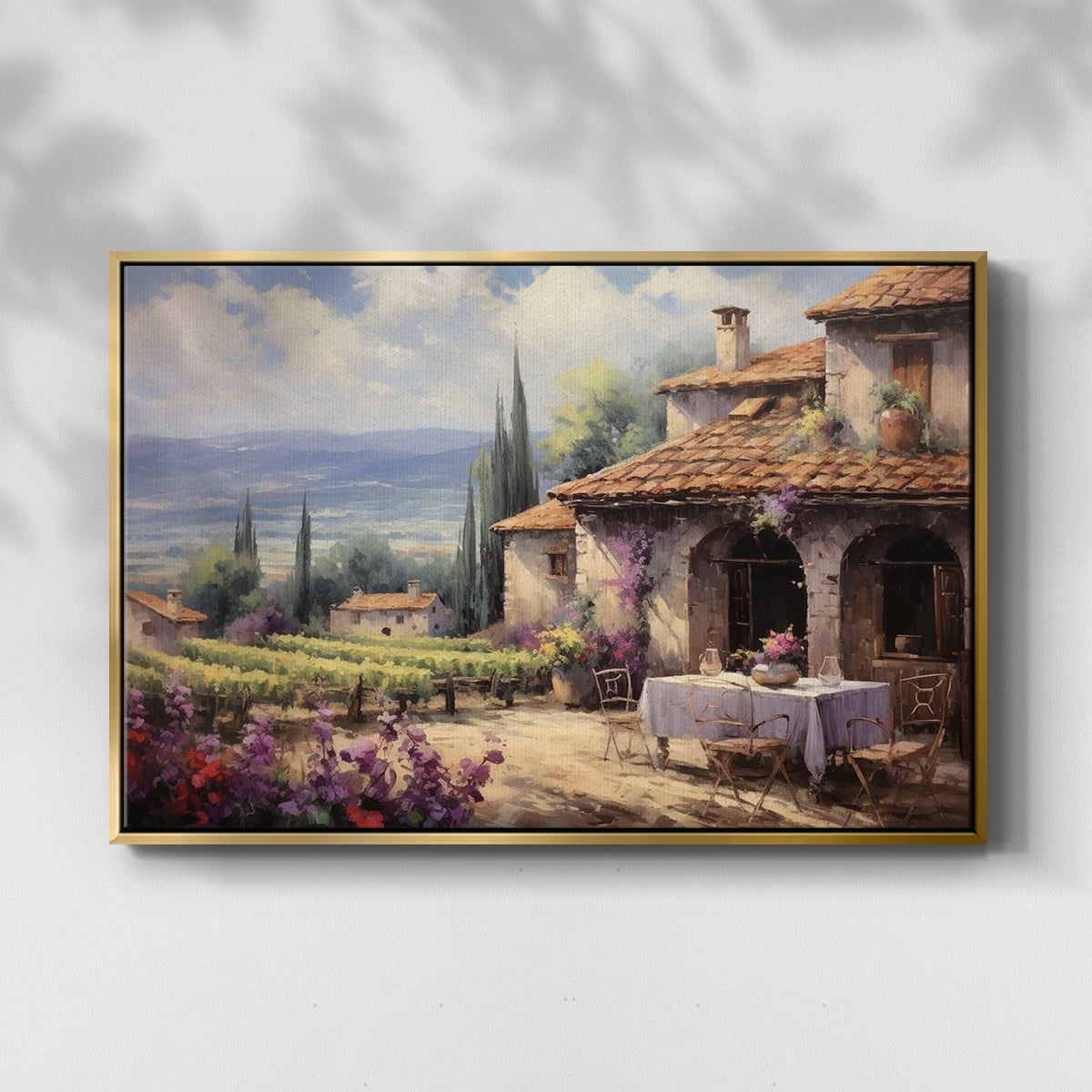 Vintage Landscape-CCLIII By Wexford Home Framed in Gold Wood Gallery Wrapped Canvas 17 in. x 25 in.