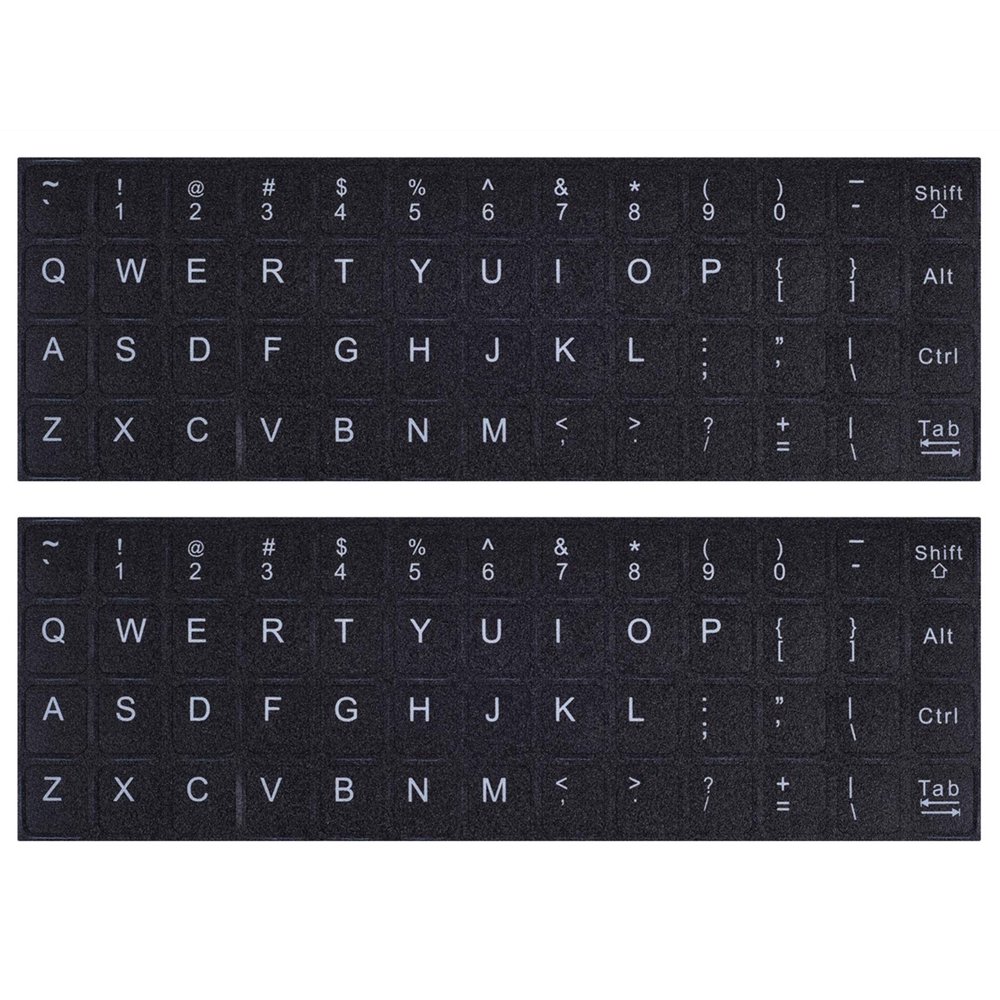 2PCS Pack Universal English Keyboard Stickers, Computer Keyboard
