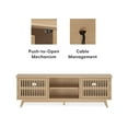 thumbnail image 4 of Plank+Beam Mid Century Modern Solid Wood TV Stand with 2 Doors, Blonde, 4 of 13