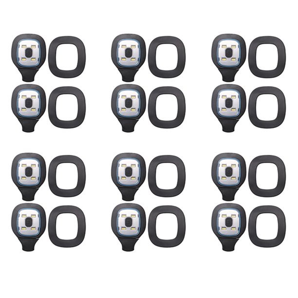 12 Piezas de Luz Recargable USB para Gorro LED, Gorro Luz de Cabeza Reemplazable Luz de Sombrero DIY para Hombres y Mujeres