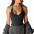 thumbnail image 2 of 3-Piece Set Women's V-Neck Ribbed Long Slim Fit Basic Tank Tops, 2 of 5