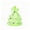 Green, variant on 3.54" Christmas Tree Squishy Toy Glittery Translucent Slow-Rising Ornament with Bow 7 Colors