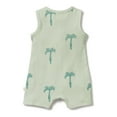 thumbnail image 2 of Wilson+Frenchy Organic Rib Growsuit - Palm Tree (12-18 Months, 10-12 Kg), 2 of 5