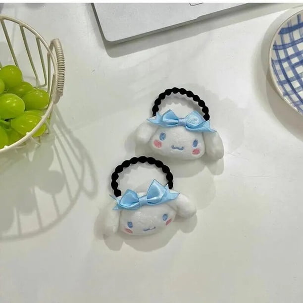 Sanrio-cintas de goma Kawaii Cinnamoroll para el pelo, gomas elásticas para el pelo, Círculo de pelo de felpa, a la moda
