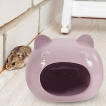 SEWCHICS Ceramic Hamster Nest Hamster House Hideout Light Purple 1 Set