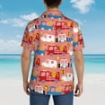 thumbnail image 6 of Daiia Cartoon with Traffic Elements Hawaiian Shirt for Men Gentle Cotton Regular Short Sleeve Casual-X-Large, 6 of 9